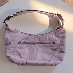 Lavender Leather Shoulder Bag
